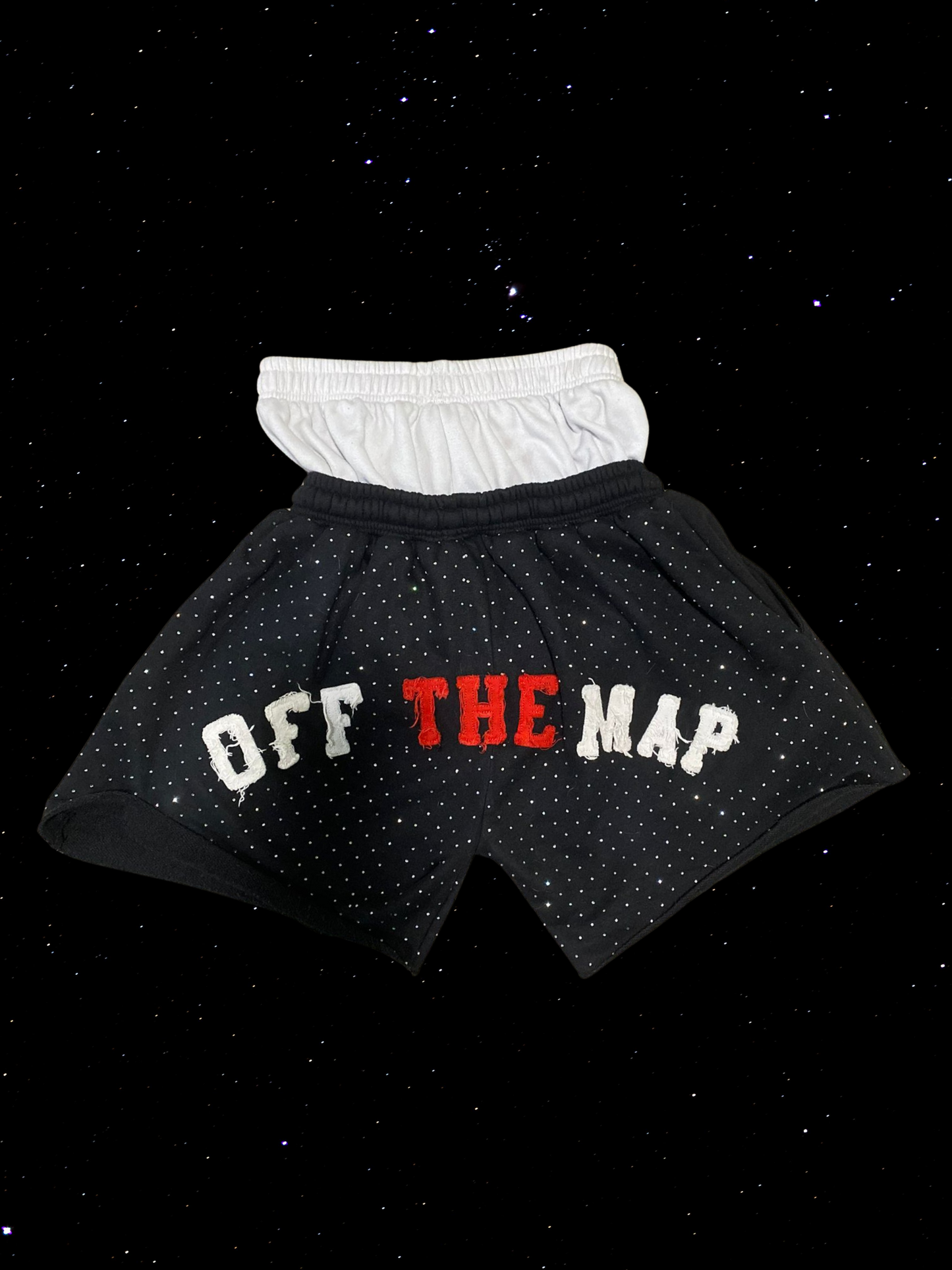 "BUILD A LEGACY" Jeweled Doble shorts